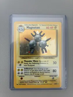 Magneton 9/102 Holo Rare Base Set Pokemon Card 1999 WOTC TCG mint condition - Image 3