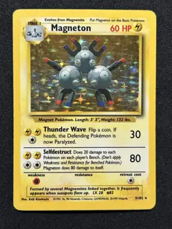 Pokemon TCG | Magneton 9/102 | Base Set Unlimited Holo Rare | MP - Image 1