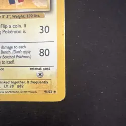 Pokemon TCG Magneton Base Set Holo Unlimited Rare Card 9/102 Vintage - Image 3