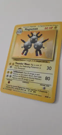 Pokemon TCG Magneton Holo Rare Vintage Card Base Set 9/102 - Image 2