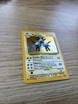 Pokemon TCG Base Set Magneton Holo Card 9/102 Rare 1999 WOTC - Image 2