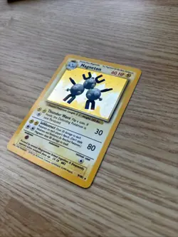 Pokemon TCG Base Set Magneton Holo Card 9/102 Rare 1999 WOTC - Image 3