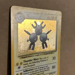 Pokemon TCG Magneton 9/102 Base Set Holo Rare 1999 English - Image 3