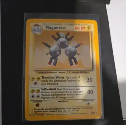 Pokemon TCG Magneton Base Set 9/102 Unlimited Holo Holo Rare 1999 WOTC - MP - Image 1