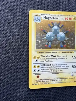 Pokemon TCG Magneton Base Set Holo Unlimited Rare Card 9/102 HP - Image 2