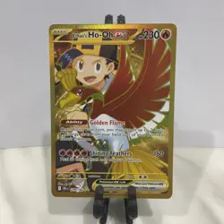 Pokemon TCG: Ethans Ho-oh EX 239/182 Destined Rivals Full Art Hyper Rare Gold NM - Image 1