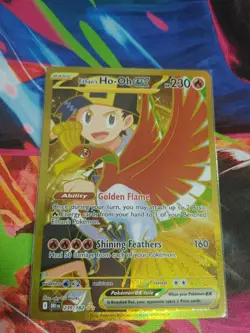 Pokemon TCG Ethans Ho-Oh Ex 239/182 Full Art Gold Hyper Rare Destined Rivals NM - Image 1