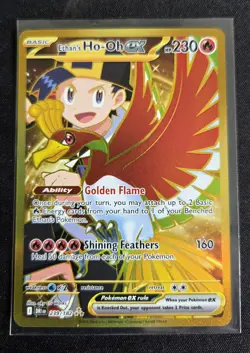 Pokemon TCG: Ethans Ho-oh EX 239/182 Destined Rivals Full Art Hyper Rare Gold NM - Image 1