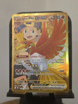 Pokemon TCG: Ethans Ho-oh EX 239/182 Destined Rivals Full Art Hyper Rare Gold NM - Image 1