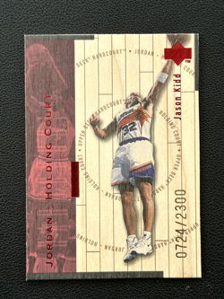 1998 Upper Deck Hardcourt Jason Kidd Michael Jordan Holding Court Red #J21 /2300 - Image 1