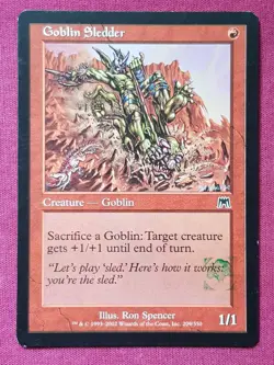 Magic The Gathering ONSLAUGHT GOBLIN SLEDDER red card MTG - Image 1