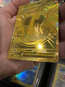 Mega Charizard x Ex Gold Hyper Rare 130/094 Phantasmal Flames Pokemon Card - Image 5