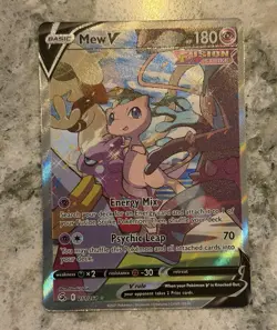 Pokemon TCG Mew V 251/264 Fusion Strike Alt Full Art Ultra Rare Holo 180 HP Eng - Image 1