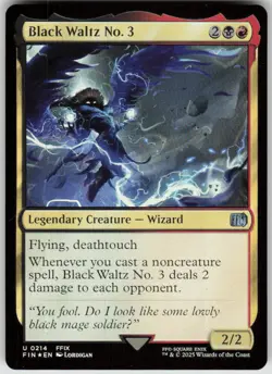 MTG Black Waltz No. 3 Foil NM FINAL FANTASY Magic 214 - Image 1