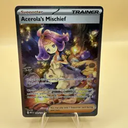 Pokemon TCG Acerola's Mischief 183/132 Ultra Rare Full Art Holo English - Image 1