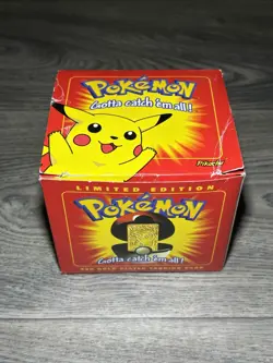 1999 Pokemon 23K Gold Plated Pikachu Trading Card Box Burger King Limited - Image 1