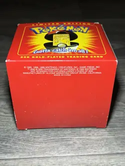 1999 Pokemon 23K Gold Plated Pikachu Trading Card Box Burger King Limited - Image 4