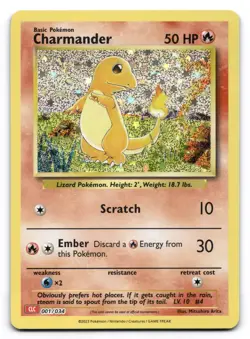 Charmander NM 001/034 Trading Card Game Classic Pokemon TCG Holo - Image 1