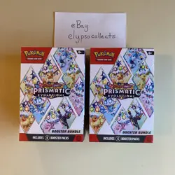 LOT OF 2 Pokemon TCG Scarlet Violet PRISMATIC EVOLUTIONS Booster Bundle - Sealed - Image 1