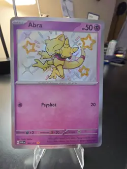 Abra Shiny Rare Pokemon TCG SV: Paldean Fates 148/091 NM - Image 1