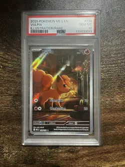 2025 Pokemon Mega Evolution Vulpix Illustration Rare #138/132 PSA 10 GEM MINT - Image 1