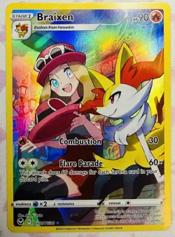 Pokemon TCG: Braixen TG01/TG30 Swsh12 - Silver Tempest Trainer Gallery Holo - Image 1