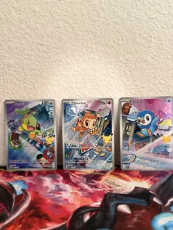 Pokemon First Partner Illustration Collection - Chimchar Turtwig Piplup Set - Image 1