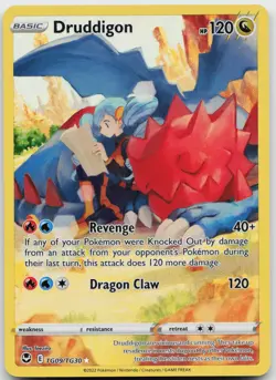 Druddigon TG09/TG30 Holo Silver Tempest Trainer Gallery Pokemon Holo NM - Image 1