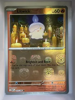 Pokemon TCG Litwick (Master Ball Pattern) 016/086 Sv: White Flare Holo 60 HP - Image 1