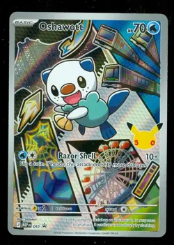 Pokemon OSHAWOTT MEP 051 Chaos Rising - 1st Partner FULL ART PROMO - Image 1