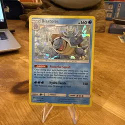 Pokemon TCG Blastoise Sun Moon Team Up Card 25/181 Cracked Ice Holo - Image 1