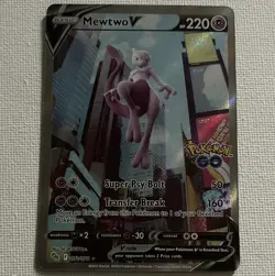 The Pokemon Company 2022 Pokemon GO Mewtwo V 072/078 Full Art Holo UR ENG - Image 1