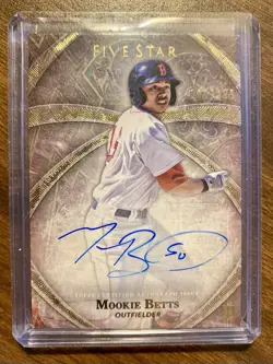 2014 Topps Five Star Mookie Betts RC Rookie Auto /499 Red Sox Dodgers - Image 1