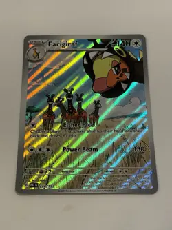 Pokemon TCG Farigiraf Holo Card 228/193 Sv02 Paldea Evolved Illustration Rare J - Image 1