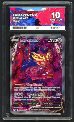 Pokemon Card - ACE 10 Zamazenta V GG54/GG70 - Crown Zenith - GEM MINT - Image 1