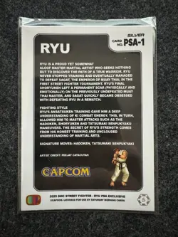 Ryu PSA-1 Silver Base Street Fighter PSA Magazine Promo Card - Image 2