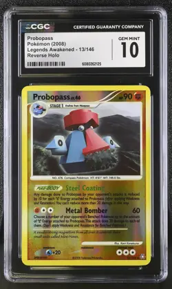 CGC 10 GEM MINT Probopass 2008 Legends Awakened 13/146 Reverse Holo Pokemon Card - Image 1
