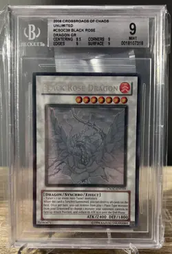 Yu-Gi-Oh Black Rose Dragon CSOC-EN039 Ghost Rare UNLIM BGS 9 - Image 1