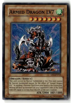 Armed Dragon LV7 DP2-EN012 Super Rare Yu-Gi-Oh Unlimited Lightly Played - Image 1