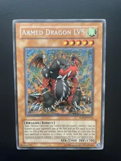 Yugioh Armed Dragon LV5 SOD-EN014 Rare Unlimited Edition LP/MP - Image 1