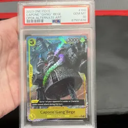 Capone "Gang" Bege OP04-100 Alt Art Foil Rare Kingdoms of Intrigue PSA 10 - Image 1