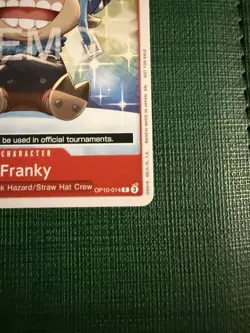 One Piece Tcg Op10-014 Franky / Chopper Promo demo Version Not tournament legal - Image 5