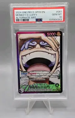 ENG LUFFY 2024 One Piece Op09-061 Alt Art Leader PSA 10 - Image 1