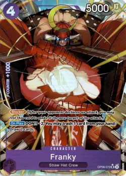 Franky (Parallel) OP09-072 One Piece Emperors in the New World Super Rare NM - Image 1