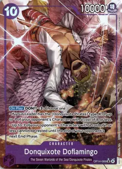 Donquixote Doflamingo OP14-069 One Piece The Azure Sea's Seven SR Alt Art NM - Image 1
