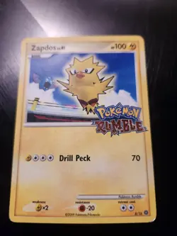 Zapdos 8/16 Rumble Promo Holo Stamp Pokemon TCG Card. - Image 3