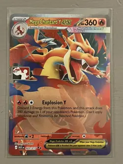 Mega Charizard Y ex - Pokemon Play Stamp Card - Stamped Series 9 - Near Mint - Image 1