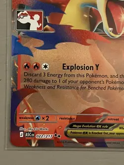 Mega Charizard Y ex - Pokemon Play Stamp Card - Stamped Series 9 - Near Mint - Image 5