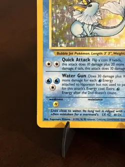 Vaporeon Jungle Holo Card 12/64 Pokemon TCG MP/LP - Image 5