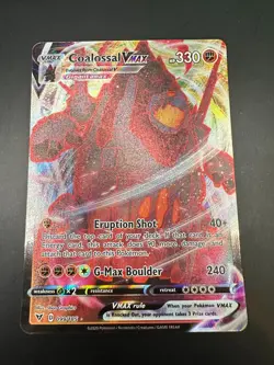 Pokemon Card Coalossal VMAX 099/185 Vivid Voltage Half Art - Image 1